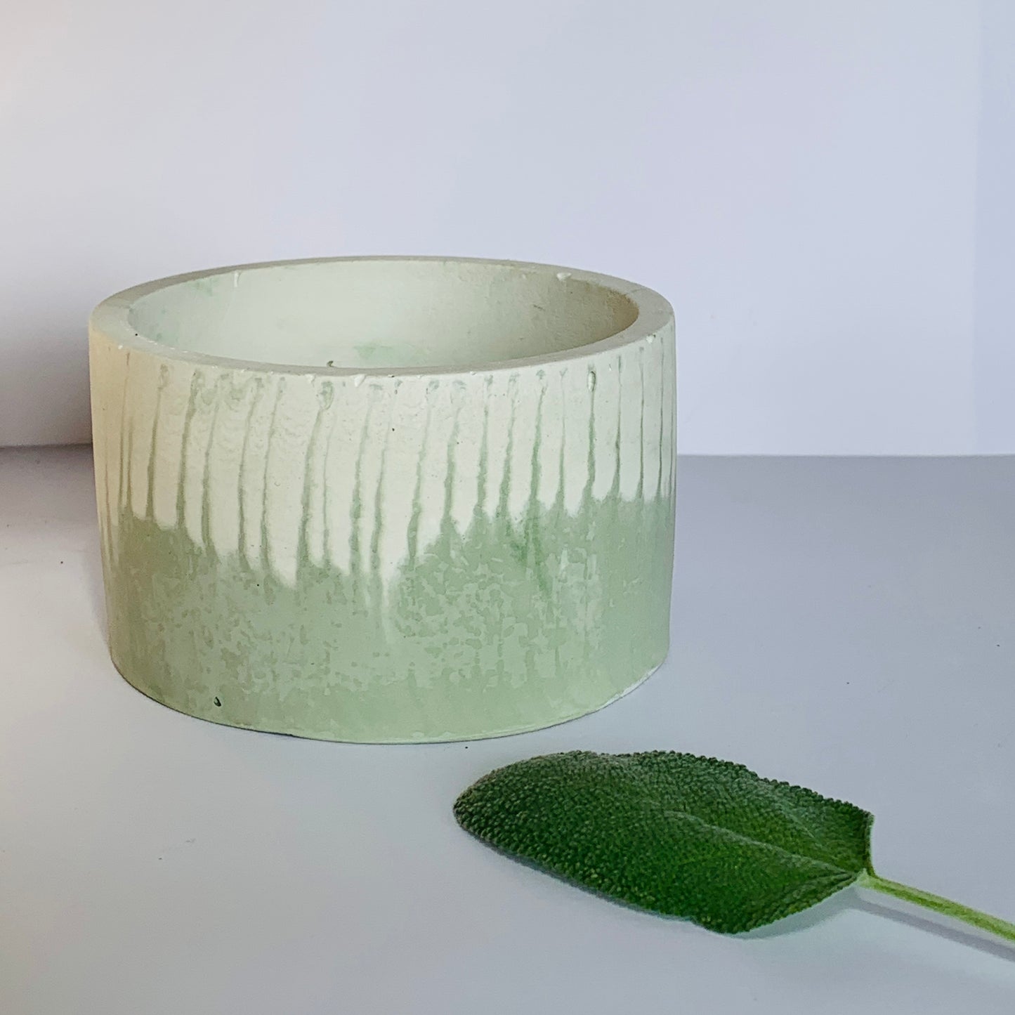 vaso in cemento Giuditta lingue verdi